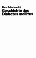 Geschichte Des Diabetes Mellitus 3662361582 Book Cover