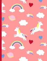 Unicorn Journal: Unicorn Gifts for Girls: Blank lined Magical Unicorn Rainbow themed Story Paper Journal notebook to write in for girls 1711215503 Book Cover