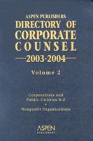 Directory of Corporate Counsel (2 Volumes) 2012-2013e 0735539316 Book Cover