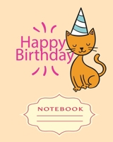 Happy Birthday: Notebooks are a very essential part for taking notes, as a diary, writing thoughts and inspirations, tracking your goals, for homework, planning and organizing. 1699315973 Book Cover