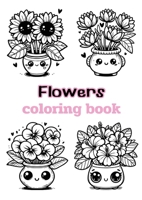 Flowers coloring book: Children's coloring pages + word search puzzles B0CP87MV15 Book Cover