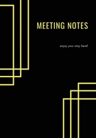 Meeting Notes: ฺBlack Meeting Notebook: Business Notebook for Meetings and Organizer, Taking Record Log Book With Action Items & Notes (Secretary Logbook Journal) 171014548X Book Cover