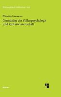 Grundzüge Der Völkerpsychologie Und Kulturwissenschaft 3787316329 Book Cover