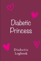 Diabetic Log Book: Log Book for Diabetics Weekly Blood Sugar Diary | 52 weeks | 5 Time Before-After | 111 pages, 6"x9" | Paperback | fuchsia background quote : diabetic princess 1674198736 Book Cover