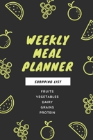 Weekly Meal Planner Healthy Eating Habits Tutti Fruity Pattern: 52 Weeks of Menu Planning Pages / Journal Gift, 100 Pages, 6x9, Soft Cover, Matte Finish 1673670652 Book Cover