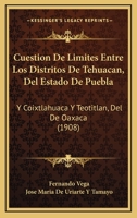 Cuestion De Limites Entre Los Distritos De Tehuacan, Del Estado De Puebla: Y Coixtlahuaca Y Teotitlan, Del De Oaxaca (1908) 1161042369 Book Cover