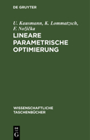 Lineare parametrische Optimierung (German Edition) 3112621573 Book Cover