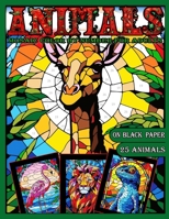 Mosaic Animals Color by Number for Adults: Stained Glass Activity Coloring Book with Dazzling Animals, Color Quest on Black Paper, Puzzle Coloring ... by Number: Stained Glass Coloring Books) B0CT82JFDB Book Cover