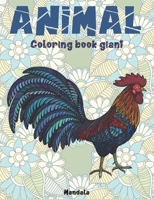 Mandala Coloring Book Giant - Animal B08RZ4HRBG Book Cover