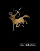 Golden Centaur God Black Notebook Golden Centaur Black Notebook Grid Sturdy High Quality Premium White Paper 8.5x11 200 pages 1677524677 Book Cover