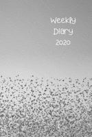 Weekly Diary: 6x9 week to a page diary planner. 12 months monthly planner, weekly diary & lined paper note pages. Perfect for teachers, students and small business owners. Silver grey design 1671082702 Book Cover
