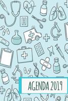 Agenda 2019: Agenda Mensual Y Semanal + Organizador I Cubierta Con Tema de Enfermeria I Enero 2019 a Diciembre 2019 6 X 9in 1794394478 Book Cover