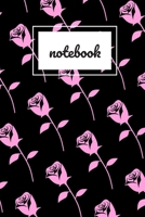 Pink rose print notebook: novelty notebook 6x9 1672813093 Book Cover