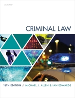 Criminal Law 0198869932 Book Cover