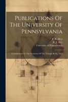 Publications Of The University Of Pennsylvania: Contributions To The Geometry Of The Triangle By R.j. Aley 1021785180 Book Cover
