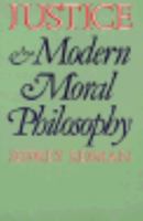 Justice and Modern Moral Philosophy 0300052340 Book Cover