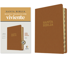 Santa Biblia Ntv, Letra S�per Gigante (Letra Roja, Sentipiel, Caf�, �ndice) 1496450256 Book Cover