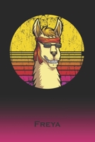 Freya: Llama Journal Custom First Name Personal Writing Logbook Letter F Classic Alpaca Old-Fashioned Nostalgic Sunset Cover Daily Journaling for Journalists & Writers Note Taking Write about your Lif 1695589017 Book Cover
