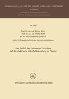 Der Einfluss Der Elektronen-Turbulenz Auf Die Elektrische Mikrofeldverteilung Im Plasma 3531023195 Book Cover