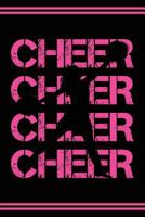 Cheerleader Journal Girls Cheerleading Diary: Blank Lined Notebook + Goals and Wish List | Black Cover with Pink Bow & Cheerleader Girl 1794458549 Book Cover