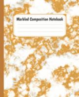 Marbled Composition Notebook: Gold Marble Wide Ruled Paper Notebook lined Journal For Kids Students & Teachers Lined Journal For School And College For Writing & Taking Notes, Marble Pattern Theme 1691176044 Book Cover