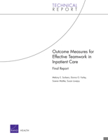 Outcome Measures for Effective Teamwork in Inpatient Care: Final Report 0833043153 Book Cover