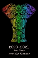 2020-2021 Two Year Monthly Planner: Elephant Mandala Rainbow Small Pocket 5.06 x 7.81 1698942923 Book Cover