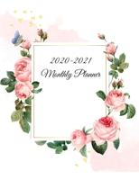 2020-2021 Monthly Planner: 2020-2021 Two Year Monthly Planner, Floral Design, 24 Months Logbook Calendar Agenda Organizer Schedule Yearly Goals Monthly Task Checklist(102 Pages, 8.5"x11") Elegant Ethn 1700337904 Book Cover