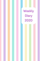 Weekly Diary: 6x9 week to a page diary planner. 12 months monthly planner, weekly diary & lined paper note pages. Perfect for teachers, students and small business owners. Multi colour pastel stripe d 1671082583 Book Cover