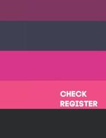 8.5x11 Check Register: Personal Checking Log Book 1081912464 Book Cover