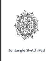 Zentangle Sketchpad: Sketch Pad for drawing zentangles on their own and around pre-printed shapes. A mindful sketchbook. 1092395784 Book Cover