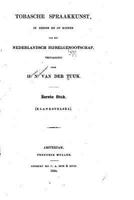 Tobasche Spraakkunst, in Dienst En Op Kosten Van Het Nederlandsch Bijbelgenootschap 1146923880 Book Cover