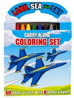 Land, Sea, and Sky: Carry-Along Coloring Set 1667209507 Book Cover
