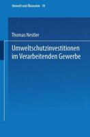 Umweltschutzinvestitionen Im Verarbeitenden Gewerbe 3790809624 Book Cover