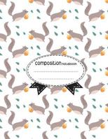 Composition Notebook, 8.5 x 11, 110 pages : Autumn Squirrels: (School Notebooks) 1973877546 Book Cover