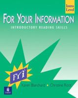 For Your Information: Introductory Reading Skills, Intro Level 0130325198 Book Cover