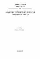Anaritius' Commentary on Euclid: The Latin Translation, I-IV 9070419351 Book Cover