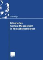 Integriertes Content Management in Fernsehunternehmen 3824406829 Book Cover