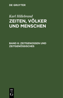 Zeitgenossen Und Zeitgenössisches (German Edition) 3112378555 Book Cover