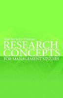 Research Concepts for Management Studies 0415341922 Book Cover