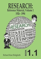 RESEARCH: Reference Material, Volume 1 B0BD8LKZ76 Book Cover