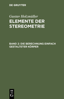 Die Berechnung Einfach Gestalteter Körper 3111057720 Book Cover
