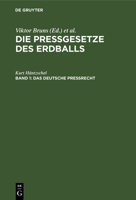 Das Deutsche Preßrecht 311263957X Book Cover