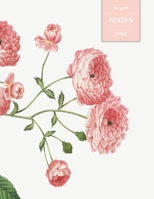 Dot Grid Notes 110 Pages: Vintage Floral Premium Notebook for Professionals and Students, Teachers and Writers - Vintage Botanical Drawing Climbing Pink Mini Roses 1088751342 Book Cover