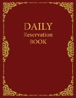 Daily Reservation Book: Undate Reservation Book For Restaurant 365 Day Guest Booking Diary Hostess Table Log Journal year 2020 with red golden cover 1696880297 Book Cover