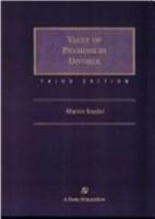 Value of Pensions in Divorce 073550251X Book Cover