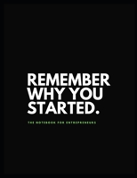 Remember Why You Started. - Notebook: The notebook for entrepreneurs (BlankCanvas&Partners) 1712199781 Book Cover