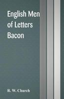 English Men Of Letters: Bacon 9386874628 Book Cover