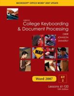 Gregg College Keyboarding & Document Processing, Word 2007 Update, Kit 2, Lessons 61-120 007721255X Book Cover