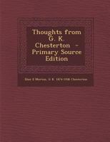 Thoughts from G.K. Chesterton 1177034115 Book Cover